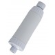 White In-line KDF Shower Filter - Slim Design fits any shower