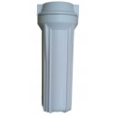 10" Water Filter Housing - 1/4" Ports - White Plastic - For  Reverse Osmosis & More