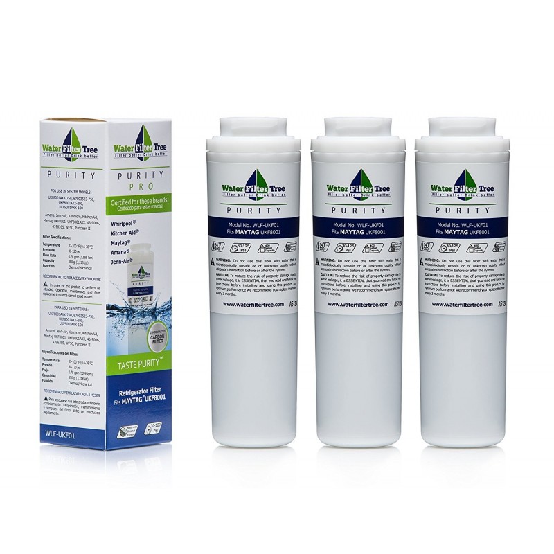 3x Water Filter Tree WLF-UKF01 Filter for Maytag UKF8001 UKF8001AXX Amana Admiral