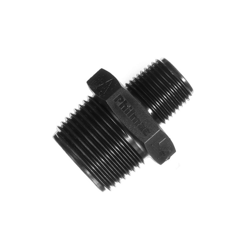 Philmac 1" x 3/4" BSP Threaded Reducing Nipple - Male to Male thread adaptor