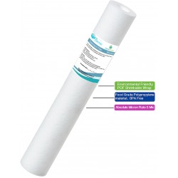 20" Sediment water filter cartridge particulate filter - 5 Micron - 20" x 2.5" Standard Size