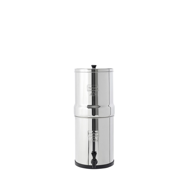 AquaHouse Stainless Steel Gravity Water Filter System – 8L, Ceramic Filter, Reduces Fluoride – Made In USA