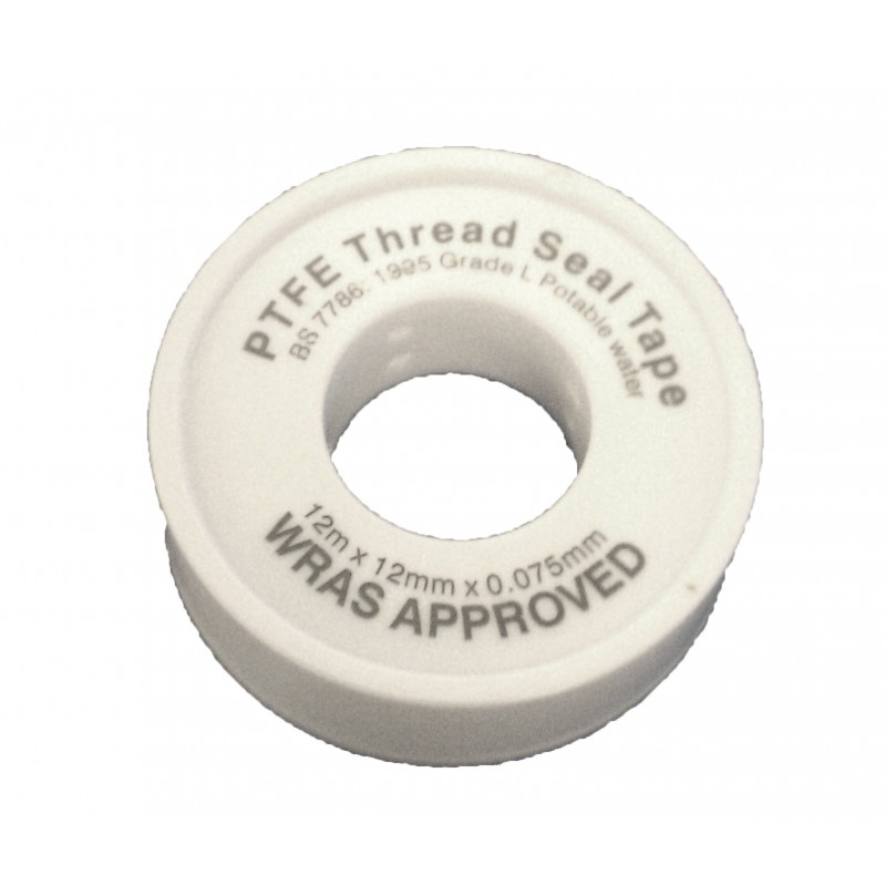 PTFE Tape White - WRAS Approved - 12mm x 12m