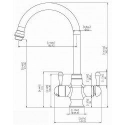 Chrome 3 Way Kitchen Water Filter Tap