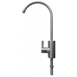 Mini Swan Neck brushed steel drinking water filter tap, ceramic single lever