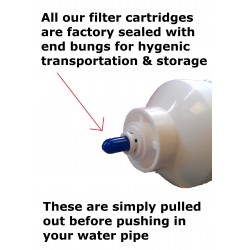 In-line scale prevention resin water softening water filter cartridge 1/4"