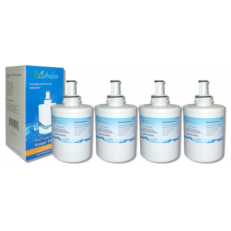 4x Ecoaqua EFF-6011A Water filter, compatible with Samsung DA29-00003G