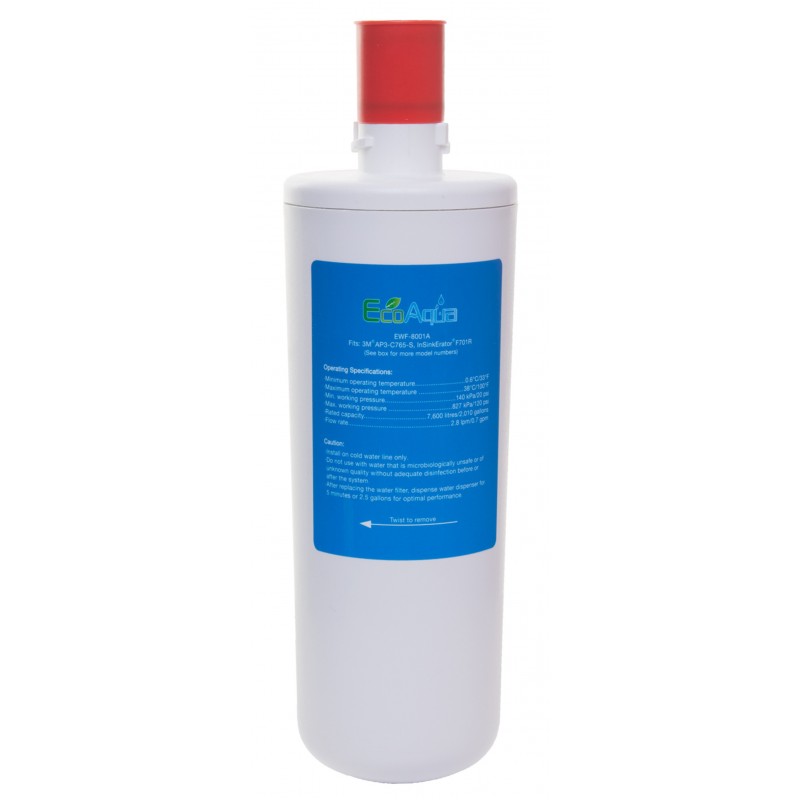 EcoAqua EWF-8001A Water filter fits InSinkErator F701R AP3-765S